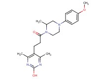 5-{3-[4-(4-methoxyphenyl)-2-methyl-1-piperazinyl]-3-oxopropyl}-4,6-dimethyl-2-pyrimidinol