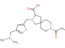 8-acetyl-2-({4-[(dimethylamino)methyl]-2-thienyl}methyl)-2,8-diazaspiro[4.5]decane-3-carboxylic acid