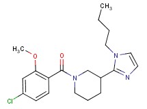3-(1-butyl-1H-imidazol-2-yl)-1-(4-chloro-2-methoxybenzoyl)piperidine