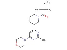 4-{6-[1-(2,2-dimethylbutanoyl)-3-piperidinyl]-2-methyl-4-pyrimidinyl}morpholine