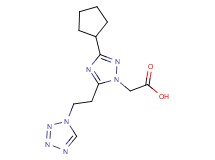 {3-cyclopentyl-5-[2-(1H-tetrazol-1-yl)ethyl]-1H-1,2,4-triazol-1-yl}acetic acid