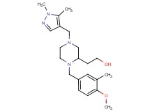 2-[4-[(1,5-dimethyl-1H-pyrazol-4-yl)methyl]-1-(4-methoxy-3-methylbenzyl)-2-piperazinyl]ethanol