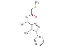 N-{1-[5-methyl-1-(2-pyridinyl)-1H-pyrazol-4-yl]ethyl}-2-(methylthio)acetamide