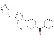 4-({4-[4-ethyl-5-(1H-imidazol-1-ylmethyl)-4H-1,2,4-triazol-3-yl]piperidin-1-yl}carbonyl)pyridine