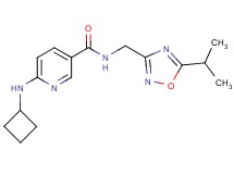 6-(cyclobutylamino)-N-[(5-isopropyl-1,2,4-oxadiazol-3-yl)methyl]nicotinamide