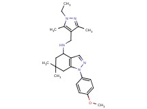 N-[(1-ethyl-3,5-dimethyl-1H-pyrazol-4-yl)methyl]-1-(4-methoxyphenyl)-6,6-dimethyl-4,5,6,7-tetrahydro-1H-indazol-4-amine