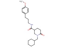 1-(cyclohexylmethyl)-N-[3-(4-methoxyphenyl)propyl]-6-oxo-3-piperidinecarboxamide