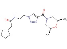 2-cyclopentyl-N-[2-(4-{[(2R*,6S*)-2,6-dimethyl-4-morpholinyl]carbonyl}-1H-1,2,3-triazol-1-yl)ethyl]acetamide