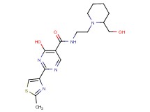 4-hydroxy-N-{2-[2-(hydroxymethyl)piperidin-1-yl]ethyl}-2-(2-methyl-1,3-thiazol-4-yl)pyrimidine-5-carboxamide