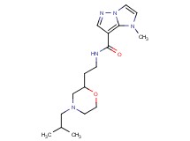 N-[2-(4-isobutylmorpholin-2-yl)ethyl]-1-methyl-1H-imidazo[1,2-b]pyrazole-7-carboxamide