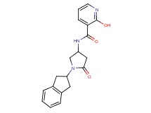 N-[1-(2,3-dihydro-1H-inden-2-yl)-5-oxopyrrolidin-3-yl]-2-hydroxynicotinamide