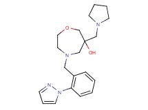 4-[2-(1H-pyrazol-1-yl)benzyl]-6-(pyrrolidin-1-ylmethyl)-1,4-oxazepan-6-ol