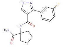 N-[1-(aminocarbonyl)cyclopentyl]-3-(3-fluorophenyl)-1H-pyrazole-4-carboxamide