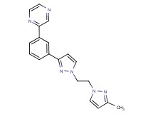 2-(3-{1-[2-(3-methyl-1H-pyrazol-1-yl)ethyl]-1H-pyrazol-3-yl}phenyl)pyrazine