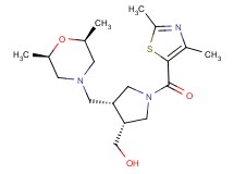 {(3R*,4R*)-4-{[(2R*,6S*)-2,6-dimethylmorpholin-4-yl]methyl}-1-[(2,4-dimethyl-1,3-thiazol-5-yl)carbonyl]pyrrolidin-3-yl}methanol