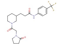 3-{1-[(2-oxo-1-pyrrolidinyl)acetyl]-3-piperidinyl}-N-[4-(trifluoromethyl)phenyl]propanamide