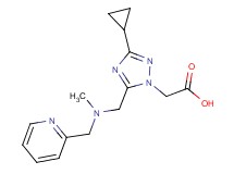 (3-cyclopropyl-5-{[methyl(pyridin-2-ylmethyl)amino]methyl}-1H-1,2,4-triazol-1-yl)acetic acid