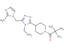 [2-(4-{4-ethyl-5-[(2-methyl-1H-imidazol-1-yl)methyl]-4H-1,2,4-triazol-3-yl}-1-piperidinyl)-1,1-dimethyl-2-oxoethyl]amine dihydrochloride