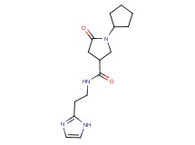 1-cyclopentyl-N-[2-(1H-imidazol-2-yl)ethyl]-5-oxopyrrolidine-3-carboxamide