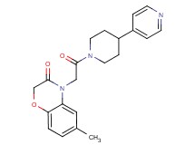 6-methyl-4-{2-oxo-2-[4-(4-pyridinyl)-1-piperidinyl]ethyl}-2H-1,4-benzoxazin-3(4H)-one