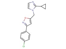3-(4-chlorophenyl)-5-[(2-cyclopropyl-1H-imidazol-1-yl)methyl]isoxazole