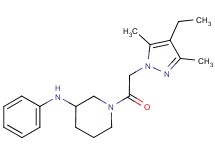 1-[(4-ethyl-3,5-dimethyl-1H-pyrazol-1-yl)acetyl]-N-phenyl-3-piperidinamine