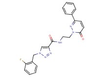 1-(2-fluorobenzyl)-N-[2-(6-oxo-3-phenyl-1(6H)-pyridazinyl)ethyl]-1H-1,2,3-triazole-4-carboxamide