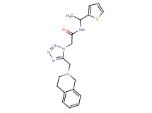 2-[5-(3,4-dihydroisoquinolin-2(1H)-ylmethyl)-1H-tetrazol-1-yl]-N-[1-(2-thienyl)ethyl]acetamide