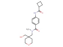 4-[(cyclobutylcarbonyl)amino]-N-{[4-(hydroxymethyl)tetrahydro-2H-pyran-4-yl]methyl}-N-methylbenzamide