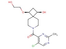 (1R*,3S*)-7-[(5-chloro-2-methyl-4-pyrimidinyl)carbonyl]-3-(2-hydroxyethoxy)-7-azaspiro[3.5]nonan-1-ol