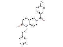 (4aS*,8aR*)-6-[(2-methylpyrimidin-5-yl)carbonyl]-1-(2-phenylethyl)octahydro-1,6-naphthyridin-2(1H)-one