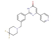 2-{3-[(4,4-difluoropiperidin-1-yl)methyl]phenyl}-6-pyridin-4-ylpyrimidin-4(3H)-one