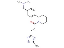 N,N-dimethyl-1-(4-{1-[3-(5-methyl-1H-1,2,4-triazol-3-yl)propanoyl]-2-piperidinyl}phenyl)methanamine