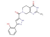 7-{[3-(2-hydroxyphenyl)-1H-pyrazol-5-yl]carbonyl}-2-methyl-5,6,7,8-tetrahydropyrido[3,4-d]pyrimidin-4(3H)-one