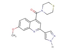 7-methoxy-2-(1H-pyrazol-4-yl)-4-(4-thiomorpholinylcarbonyl)quinoline