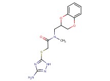 2-[(3-amino-1H-1,2,4-triazol-5-yl)thio]-N-(2,3-dihydro-1,4-benzodioxin-2-ylmethyl)-N-methylacetamide