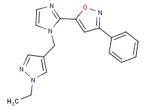 5-{1-[(1-ethyl-1H-pyrazol-4-yl)methyl]-1H-imidazol-2-yl}-3-phenylisoxazole
