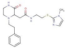 N-{2-[(1-methyl-1H-imidazol-2-yl)thio]ethyl}-2-[3-oxo-1-(2-phenylethyl)-2-piperazinyl]acetamide