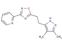 2-{5-[2-(3,4-dimethyl-1H-pyrazol-5-yl)ethyl]-1,2,4-oxadiazol-3-yl}pyridine trifluoroacetate