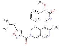N-({7-[(5-isobutyl-3-isoxazolyl)carbonyl]-3-methyl-5,6,7,8-tetrahydro-2,7-naphthyridin-4-yl}methyl)-2-methoxy-2-phenylacetamide