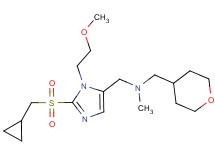 1-[2-[(cyclopropylmethyl)sulfonyl]-1-(2-methoxyethyl)-1H-imidazol-5-yl]-N-methyl-N-(tetrahydro-2H-pyran-4-ylmethyl)methanamine