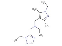 N-[(1-ethyl-3,5-dimethyl-1H-pyrazol-4-yl)methyl]-N-[(1-ethyl-1H-1,2,4-triazol-5-yl)methyl]ethanamine