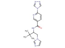N-[1-(1H-imidazol-1-ylmethyl)-2,2-dimethylpropyl]-6-(4H-1,2,4-triazol-4-yl)nicotinamide