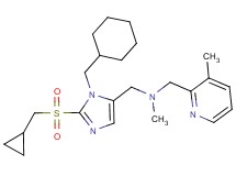 ({1-(cyclohexylmethyl)-2-[(cyclopropylmethyl)sulfonyl]-1H-imidazol-5-yl}methyl)methyl[(3-methyl-2-pyridinyl)methyl]amine