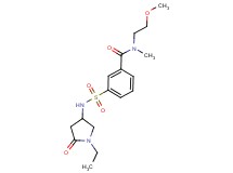 3-{[(1-ethyl-5-oxopyrrolidin-3-yl)amino]sulfonyl}-N-(2-methoxyethyl)-N-methylbenzamide
