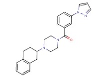 1-[3-(1H-pyrazol-1-yl)benzoyl]-4-(1,2,3,4-tetrahydro-2-naphthalenyl)piperazine
