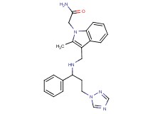 2-[2-methyl-3-({[1-phenyl-3-(1H-1,2,4-triazol-1-yl)propyl]amino}methyl)-1H-indol-1-yl]acetamide