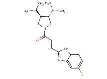 (3S*,4R*)-1-[3-(5-fluoro-1H-benzimidazol-2-yl)propanoyl]-4-isopropyl-N,N-dimethyl-3-pyrrolidinamine