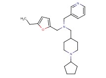 1-(1-cyclopentyl-4-piperidinyl)-N-[(5-ethyl-2-furyl)methyl]-N-(3-pyridinylmethyl)methanamine