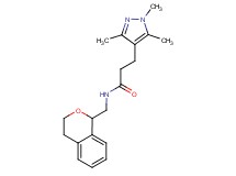 N-(3,4-dihydro-1H-isochromen-1-ylmethyl)-3-(1,3,5-trimethyl-1H-pyrazol-4-yl)propanamide